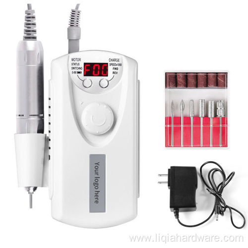Portable personal rechargeable electric nail drill machine